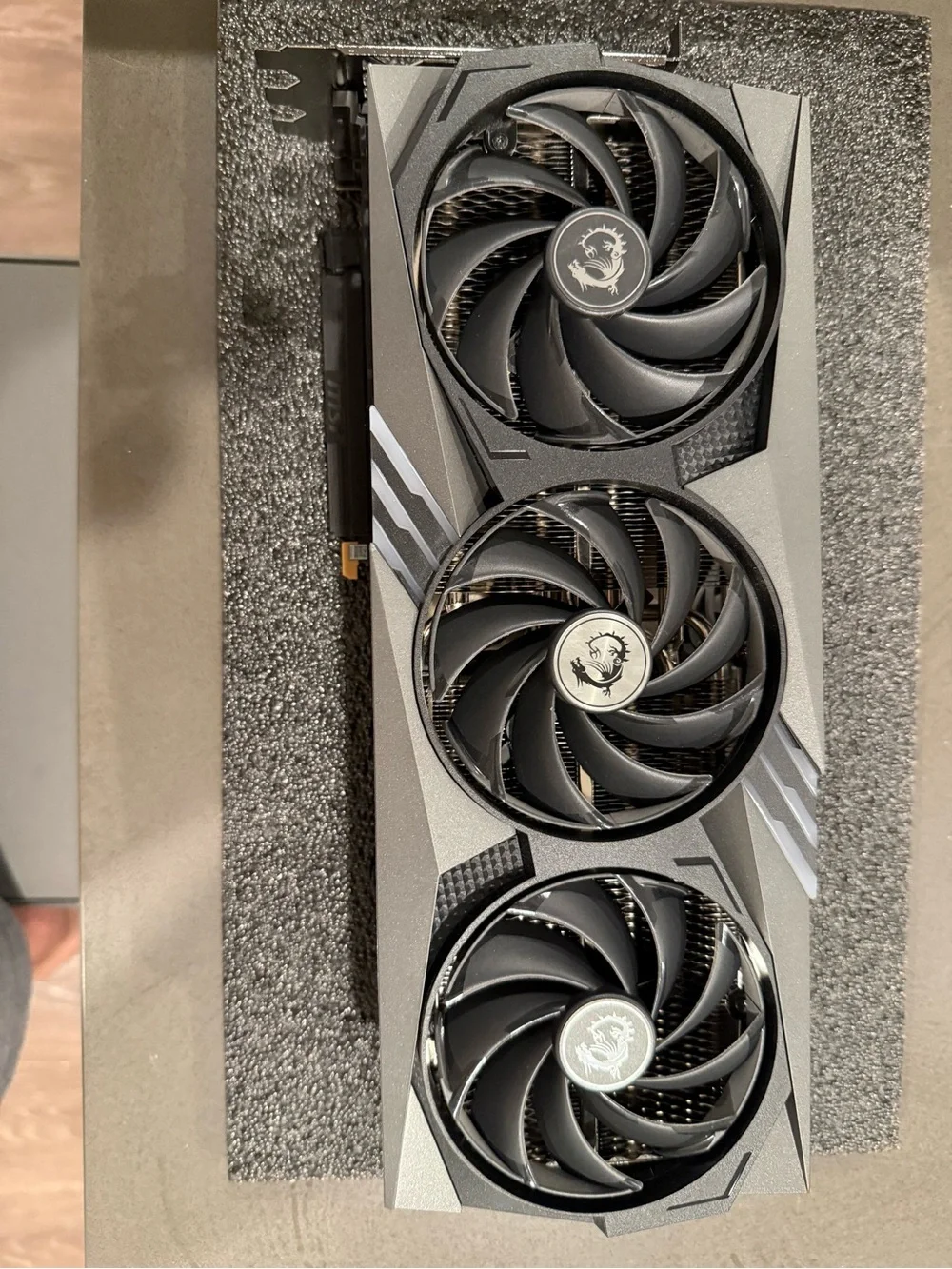 MSI GeForce RTX Graphics Card Black/Silver Backplate